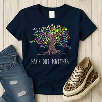 Each Dot Matters Colorful Unity Tree Womens T-Shirt