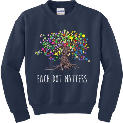 Each Dot Matters Colorful Unity Tree Kids Sweatshirt