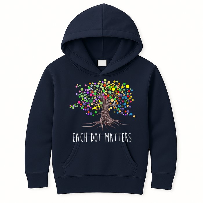 Each Dot Matters Colorful Unity Tree Kids Hoodie