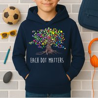 Each Dot Matters Colorful Unity Tree Kids Hoodie