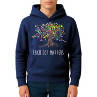Each Dot Matters Colorful Unity Tree Kids Hoodie