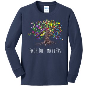 Each Dot Matters Colorful Unity Tree Kids Long Sleeve Shirt