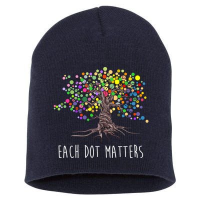 Each Dot Matters Colorful Unity Tree Short Acrylic Beanie