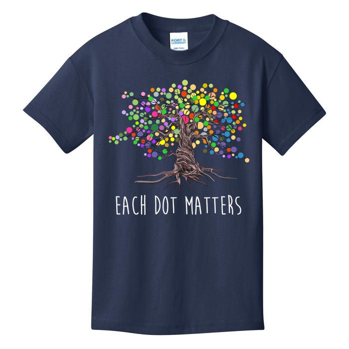 Each Dot Matters Colorful Unity Tree Kids T-Shirt