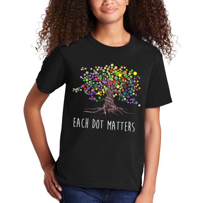 Each Dot Matters Colorful Unity Tree Kids T-Shirt
