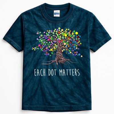Each Dot Matters Colorful Unity Tree Kids Tie-Dye T-Shirt