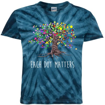 Each Dot Matters Colorful Unity Tree Kids Tie-Dye T-Shirt