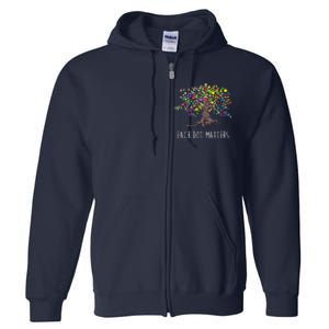 Each Dot Matters Colorful Unity Tree Full Zip Hoodie