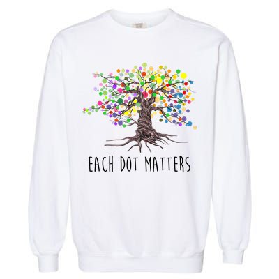 Each Dot Matters Colorful Unity Tree Garment-Dyed Sweatshirt