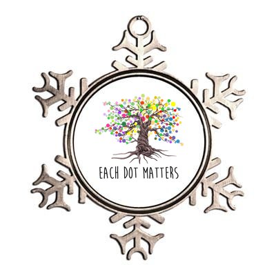 Each Dot Matters Colorful Unity Tree Metallic Star Ornament