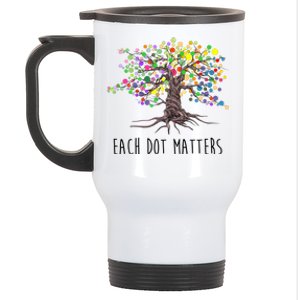 Each Dot Matters Colorful Unity Tree Stainless Steel Travel Mug