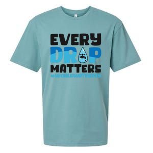 Every Drop Matters World Water Day Save Water Gift Sueded Cloud Jersey T-Shirt