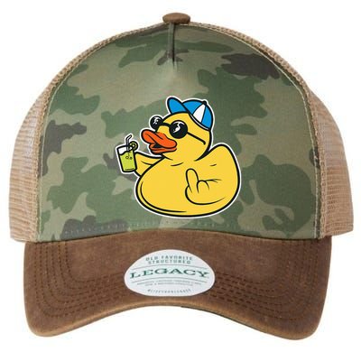 Evil Duck Middle Finger Cheeky Rubber Duck Legacy Tie Dye Trucker Hat