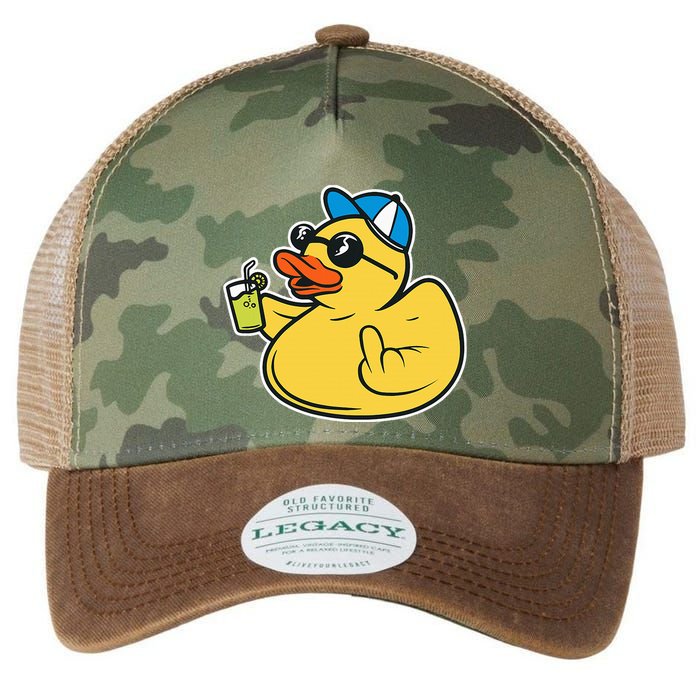 Evil Duck Middle Finger Cheeky Rubber Duck Legacy Tie Dye Trucker Hat