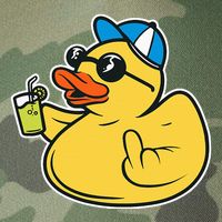 Evil Duck Middle Finger Cheeky Rubber Duck Legacy Tie Dye Trucker Hat