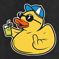 Evil Duck Middle Finger Cheeky Rubber Duck Cool Comfort Performance Bucket Hat