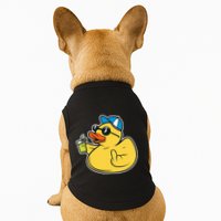 Evil Duck Middle Finger Cheeky Rubber Duck Doggie Tank