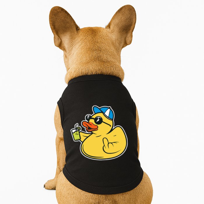 Evil Duck Middle Finger Cheeky Rubber Duck Doggie Tank