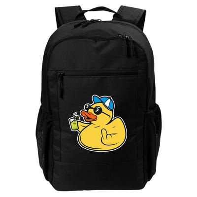 Evil Duck Middle Finger Cheeky Rubber Duck Backpack