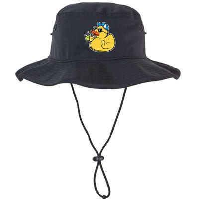 Evil Duck Middle Finger Cheeky Rubber Duck Bucket Hat