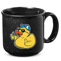 Evil Duck Middle Finger Cheeky Rubber Duck 15oz Campfire Ceramic Mug