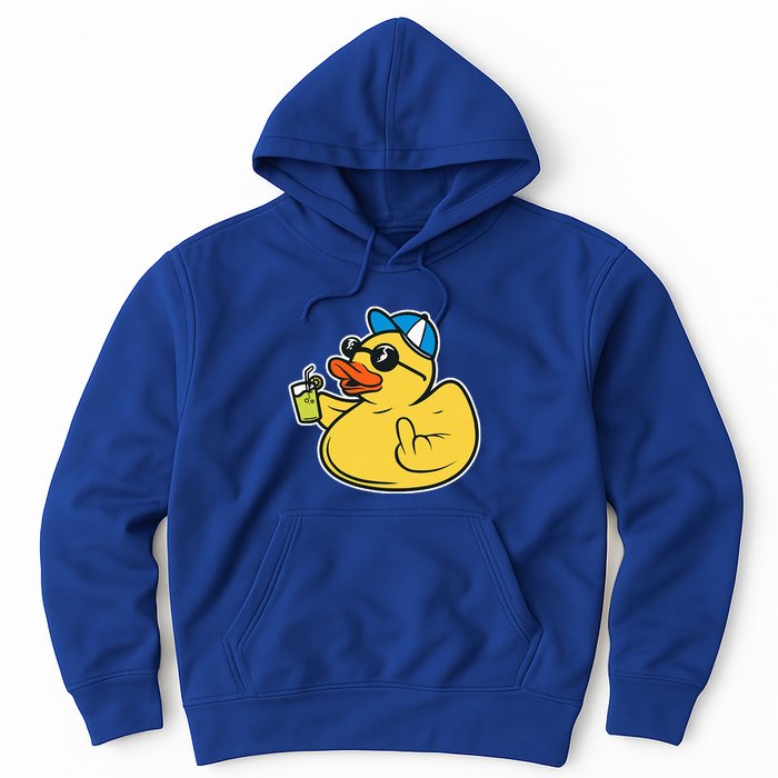 Evil Duck Middle Finger Cheeky Rubber Duck Hoodie
