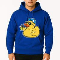 Evil Duck Middle Finger Cheeky Rubber Duck Hoodie