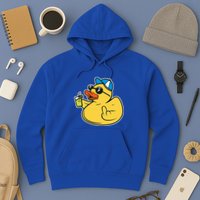 Evil Duck Middle Finger Cheeky Rubber Duck Hoodie