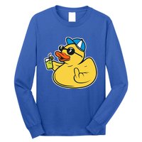 Evil Duck Middle Finger Cheeky Rubber Duck Long Sleeve Shirt