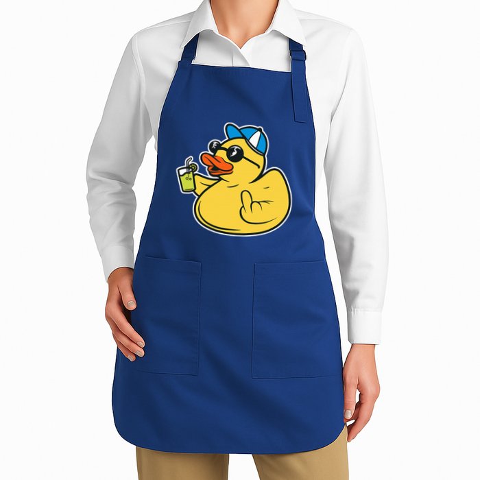 Evil Duck Middle Finger Cheeky Rubber Duck Apron