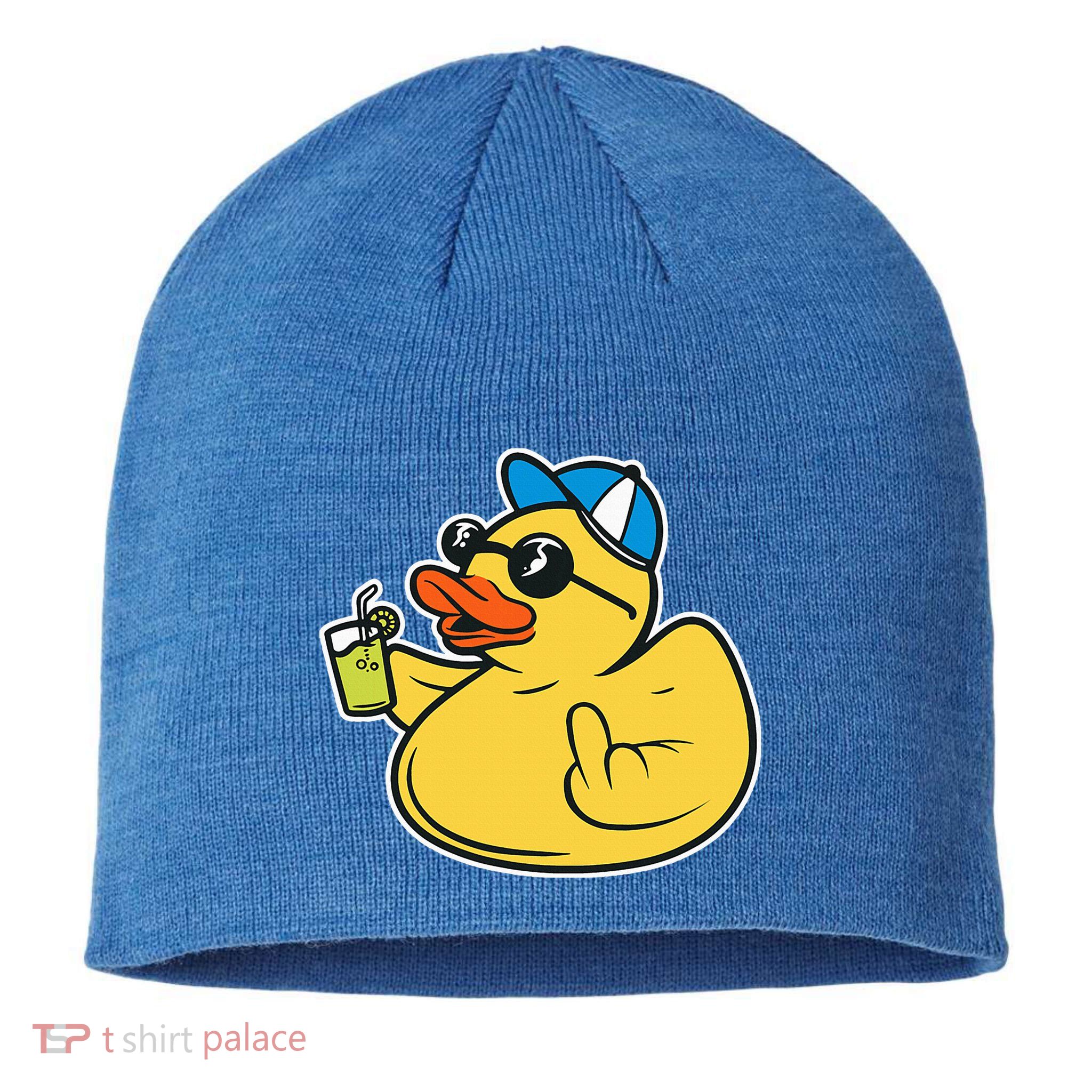Evil Duck Middle Finger Cheeky Rubber Duck Sustainable Beanie