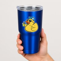 Evil Duck Middle Finger Cheeky Rubber Duck Tumbler