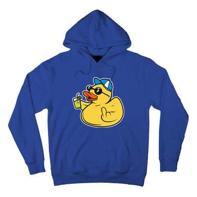 Evil Duck Middle Finger Cheeky Rubber Duck Tall Hoodie