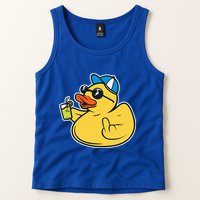 Evil Duck Middle Finger Cheeky Rubber Duck Tank Top