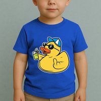 Evil Duck Middle Finger Cheeky Rubber Duck Toddler T-Shirt