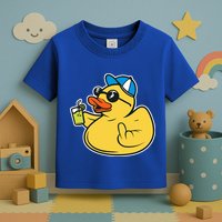 Evil Duck Middle Finger Cheeky Rubber Duck Toddler T-Shirt