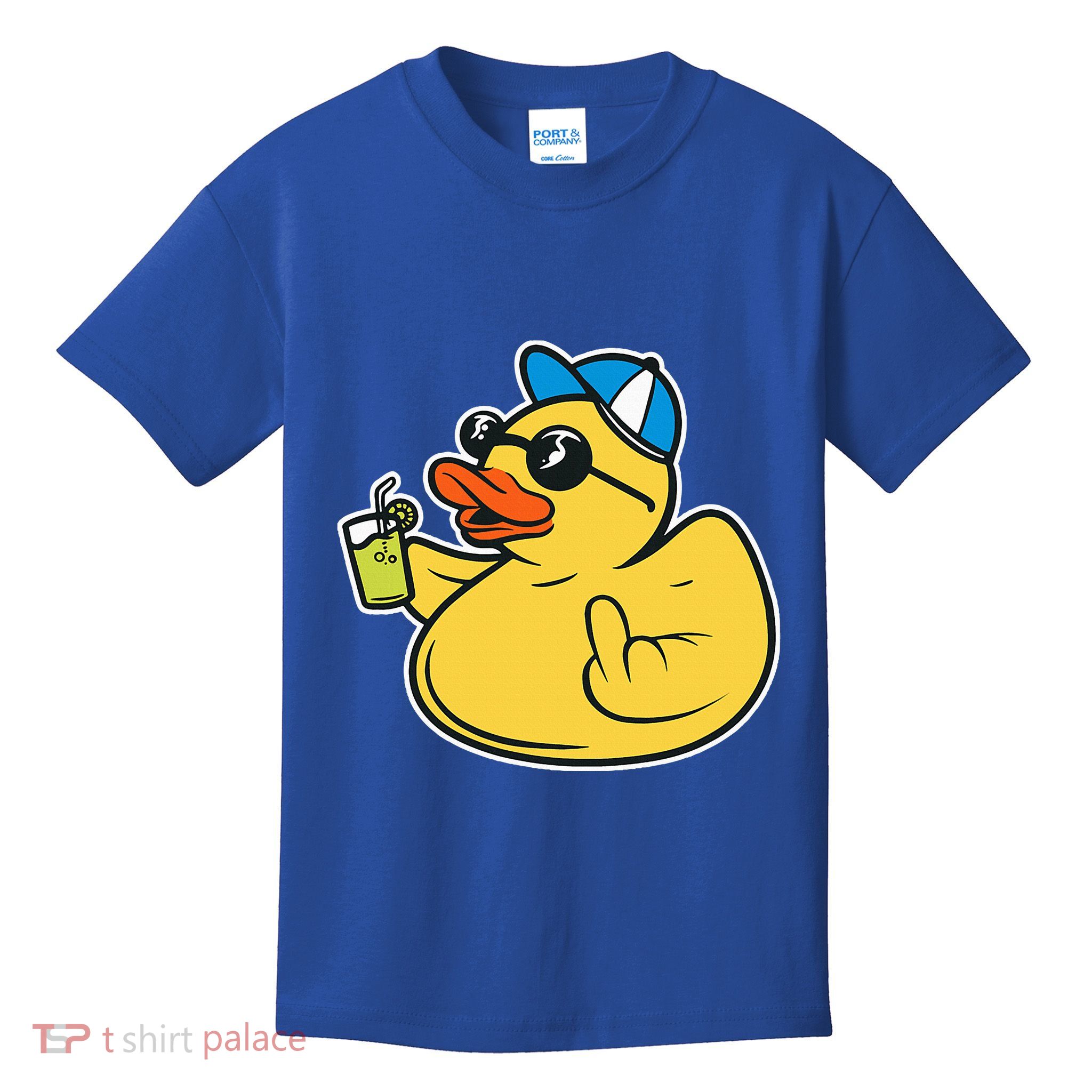 Evil Duck Middle Finger Cheeky Rubber Duck Kids T-Shirt