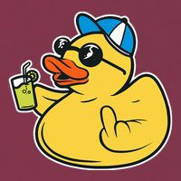 Evil Duck Middle Finger Cheeky Rubber Duck 16oz Travel Tumbler