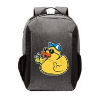 Evil Duck Middle Finger Cheeky Rubber Duck Vector Backpack