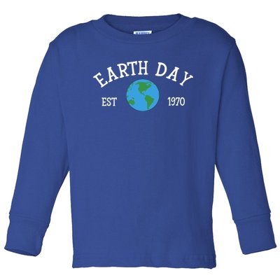 Earth Day Meaningful Gift Est 1970 Keeping It Green And Save Our Planet Cool Gif Toddler Long Sleeve Shirt