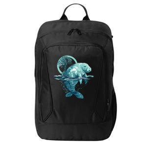 Earth Day Manatee Earth Day Manatee Artwork City Backpack