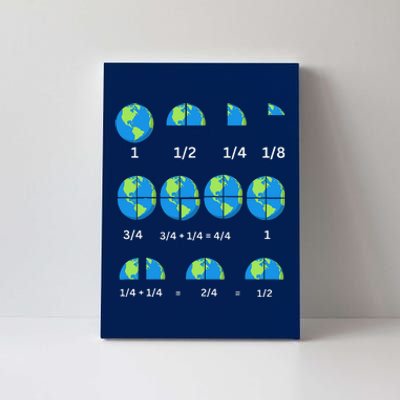 Earth Day Math Fractions Funny Nerd Teacher Canvas