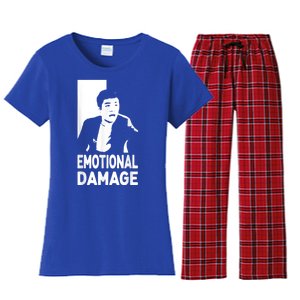 Emotional Damage Meme Asian Guy Cute Funny Quote Women's Flannel Pajama Set