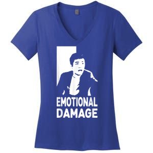 Emotional Damage Meme Asian Guy Cute Funny Quote Women's V-Neck T-Shirt