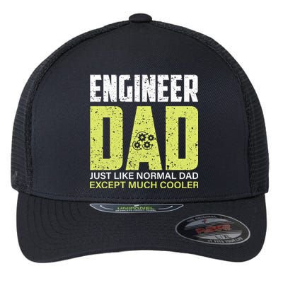 Engineers Dad Much Cooler Gift Flexfit Unipanel Trucker Cap