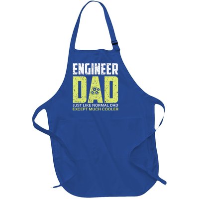 Engineers Dad Much Cooler Gift Full-Length Apron With Pockets