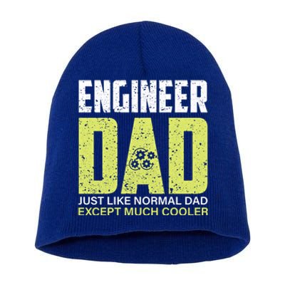 Engineers Dad Much Cooler Gift Short Acrylic Beanie