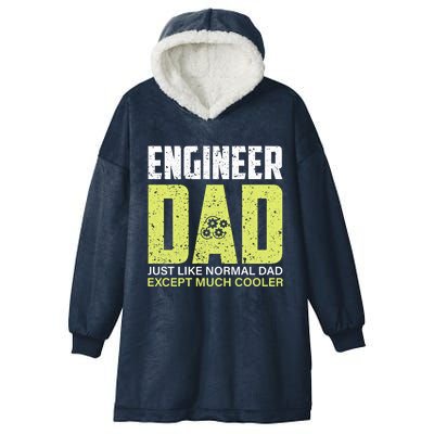 Engineers Dad Much Cooler Gift Hooded Wearable Blanket