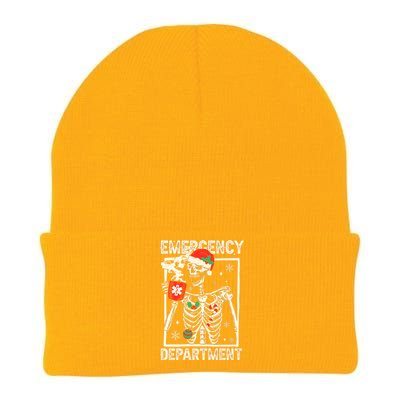 Emergency Departt Merry Christmas Skeleton Ed Tech Nurses Gift Knit Cap Winter Beanie