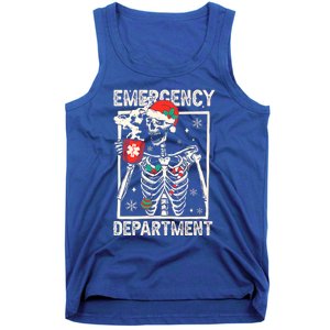 Emergency Departt Merry Christmas Skeleton Ed Tech Nurses Gift Tank Top